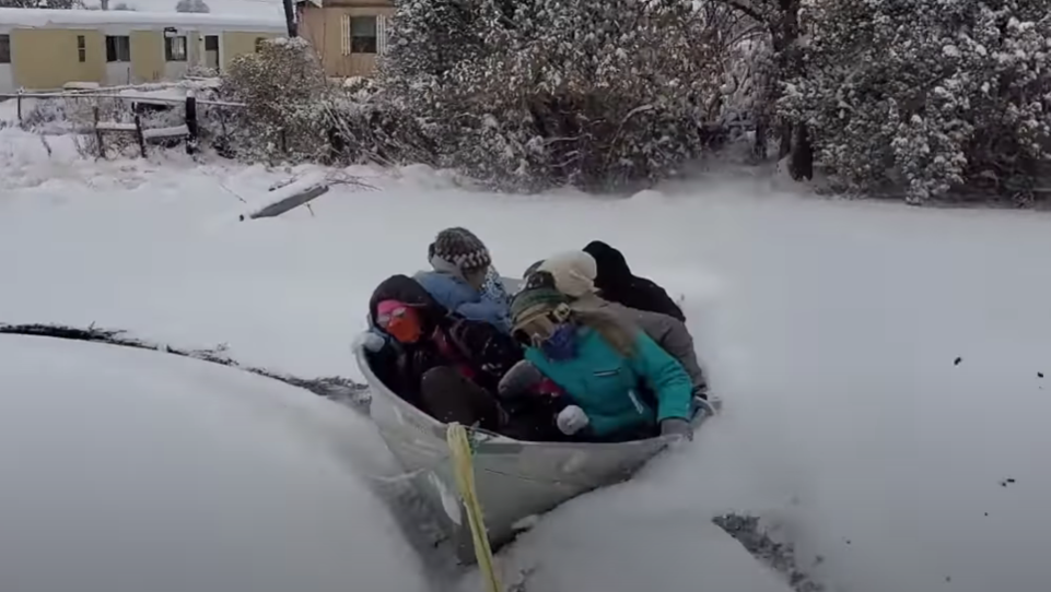 Thumbnail for A Boat Can make a great sled on snow day